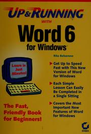 Cover of: Up and running with Word 6 for Windows