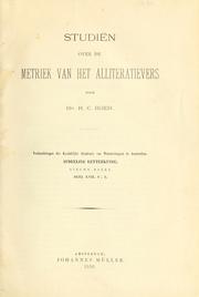 Studiën over de metriek van het alliteratievers by R. C. Boer, Richard Constant Boer