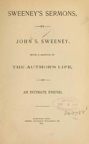 Cover of: Sweeney's sermons