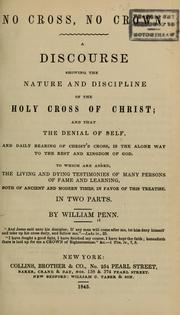 No cross, no crown by William Penn