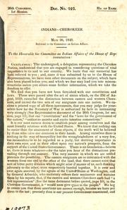 Cover of: Indians--Cherokees by United States. Congress. House. Committee on Indian Affairs
