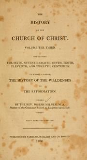 Cover of: The history of the church of Christ: On the plan of the late Rev. Joseph Milner