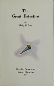 Cover of: The great detective