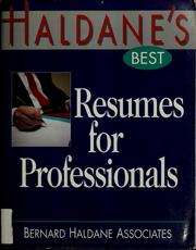 Cover of: Haldane's best resumes for professionals