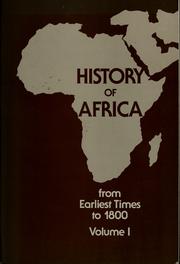 Cover of: History of Africa