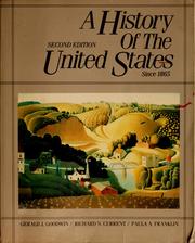 Cover of: A history of the United States to 1877 by Gerald J. Goodwin