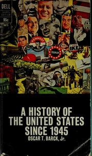 Cover of: A history of the United States since 1945