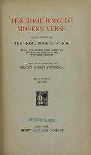 Cover of The Home Book of Modern Verse