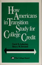 Cover of: How Americans in transition study for college credit