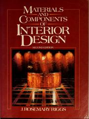 Cover of: Materials and components of interior design