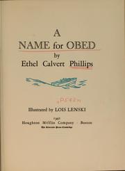 Cover of: A name for Obed