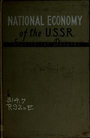 Cover of: National economy of the U. S. S. R. by Russian S.F.S.R. T͡Sentralʹnoe statisticheskoe upravlenie., Russian S.F.S.R. T︠S︡entralʹnoe statisticheskoe upravlenie