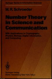 Cover of: Number theory in science and communication by M. R. Schroeder