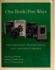 One book/five ways by Association of American University Presses