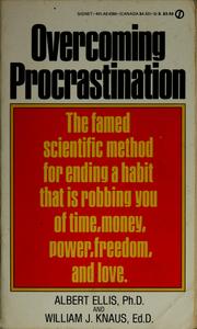 Cover of: Overcoming procrastination by Albert Ellis