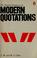 Cover of: The Penguin dictionary of modern quotations