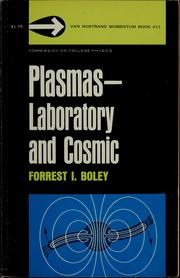 Cover of: Plasmas, laboratory and cosmic