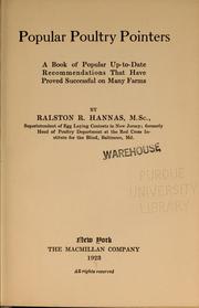 Cover of: Popular poultry pointers by Ralston R. Hannas