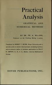 Cover of: Practical analysis: graphical and numerical methods