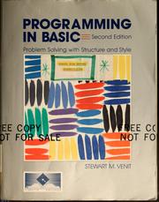 Cover of: Programming in BASIC: problem solving with structure and style