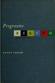 Cover of: Progressive filing