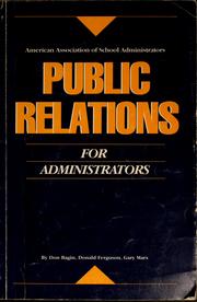 Cover of: Public relations for administrators