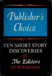 Cover of: Publisher's choice: ten short story discoveries