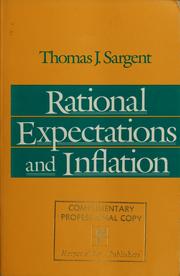 Cover of: Rational expectations and inflation by Thomas J. Sargent