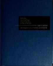 Cover of: Real estate finance