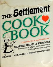 Cover of: The Settlement cook book by 