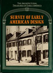 Cover of: Survey of Early American design: from material originally published as the White pine series of architectural monographs, edited by Russell F. Whitehead and Frank Chouteau Brown