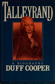 Cover of: Talleyrand by Duff Cooper, Viscount Norwich