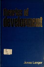 Cover of: Theories of development. by Jonas Langer