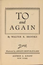 Cover of: To and again by Walter R. Brooks