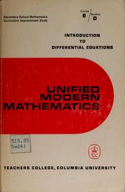 Cover of: Unified modern mathematics, course 5