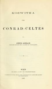 Cover of: Roswitha und Conrad Celtes