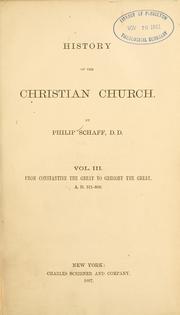 Cover of: History of the Christian church ...