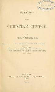 Cover of: History of the Christian church ... by Philip Schaff