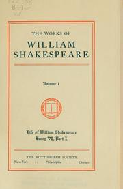 Cover of: The works of William Shakespeare by 