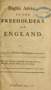 Cover of: English advice by Francis Atterbury