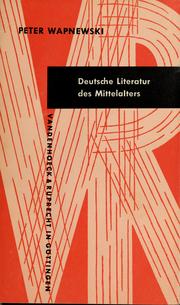 Cover of: Deutsche Literatur des Mittelalters by Peter Wapnewski