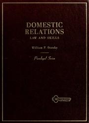 Cover of: Domestic relations by William P. Statsky