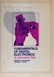 Cover of: Fundamentals of digital electronics