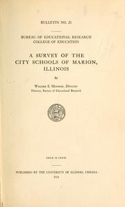 Cover of: A survey of the city schools of Marion, Illinois