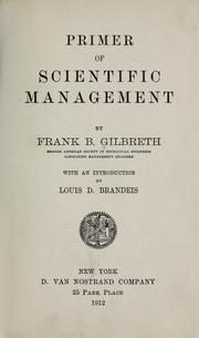 Cover of: Primer of scientific management by Frank B. Gilbreth, Jr.