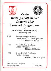 Hyde Park Reopening Match Programme by Cuala GAA