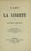 Cover of: L'art et la liberté