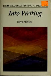 Cover of: Into writing