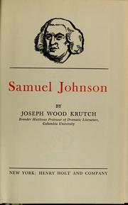 Cover of: Samuel Johnson