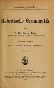 Cover of: Hebräische Grammatik